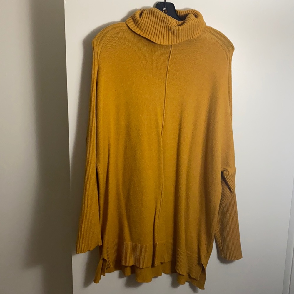 Yellow cowl neck XL sweater